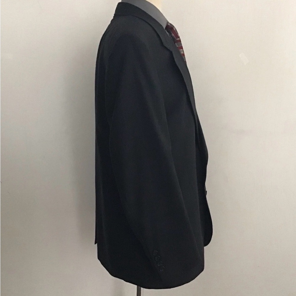 HART SCHAFFNER MARX Vintage Charcoal Gray Pinstripe Wool Suit Coat 42 Reg. EUC - Picture 4 of 14